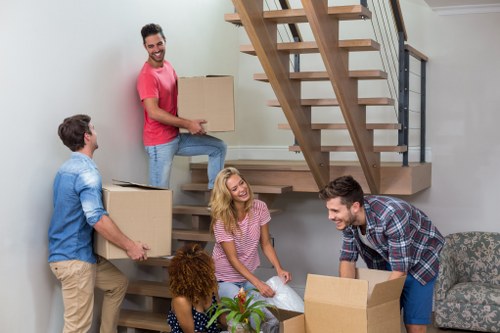 Moving boxes and household items from a Tufnell Park apartment