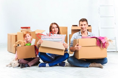 Carefully boxed household items ready for transport in Tufnell Park