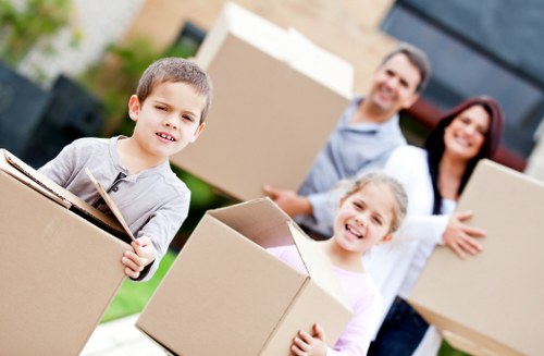 Moving van and boxes outside a residential property near Tufnell Park