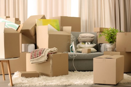 Moving boxes and household items with a van in Tufnell Park
