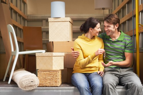 Commercial movers handling a small business relocation in north London