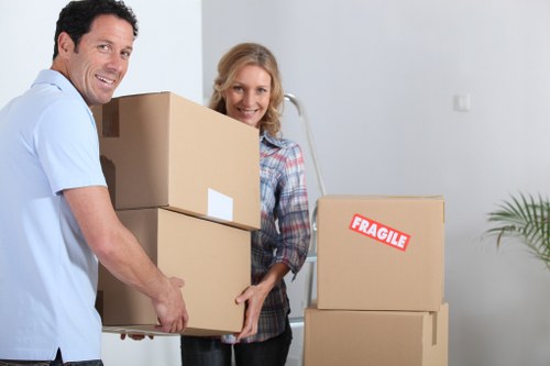 Careful unloading of boxes and furniture at a Tufnell Park property
