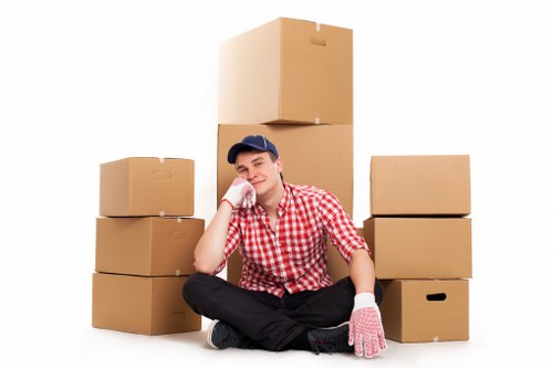 Careful boxing and labelling of household items during a local move in Tufnell Park