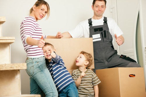 Apartment move with a van in a north London street